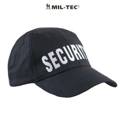MIL-TEC BASEBALL CAP  "SECURITY" - BLACK