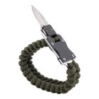Paracord Survival karkötő késsel olive