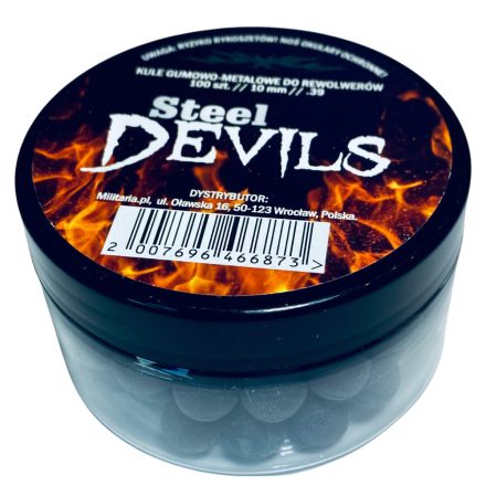 Steel Devils gumilövedék fémporral, 10 mm