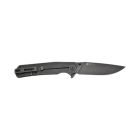 RUIKE kés P801 – SB acél, kőmosott – fekete – RAPTOR