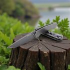 RUIKE kés P801 – SB acél, kőmosott – fekete – RAPTOR