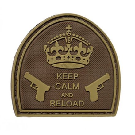 Felvarró - Keep Calm And Reload - Tan