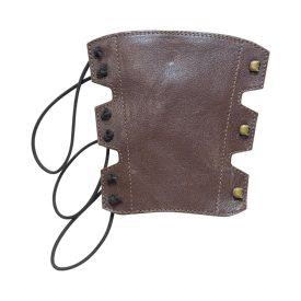 Alkarvédő bőr gumis 6-os, fényes rozsdabarna