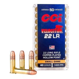 .22LR CCI Velocitor CPHP 40gr 1435 FPS – RAPTOR