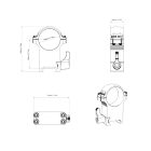 Acél QD rögzítős távcsőszerelék 22mm/30mm/1,5col – RAPTOR