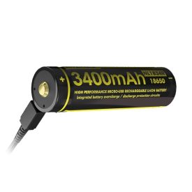 Nitecore Kellék Akkumulátor 18650 NL 1834R USB-s 3400mAh 