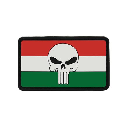Felvarró Flag Skull Hungary 2