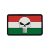 Felvarró Flag Skull Hungary 2