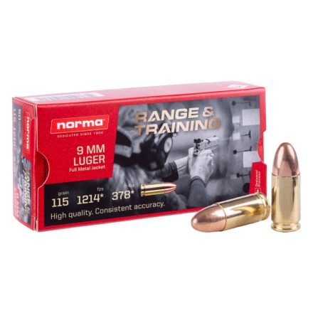 9x19 Norma FMJ 7,5g Range & Training