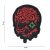 Felvarró Target Eye Skull 3D PVC – piros – RAPTOR