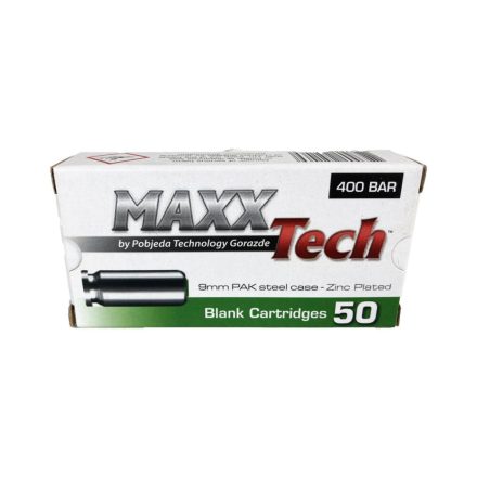MaxxTech riasztópatron acél/cink bevonat 9mm PA