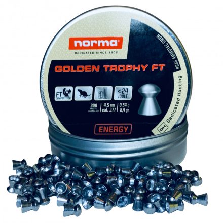 NORMA Golden Trophy FT 4,5 mm, 0,54 g, 24J, 300 darab, lencse