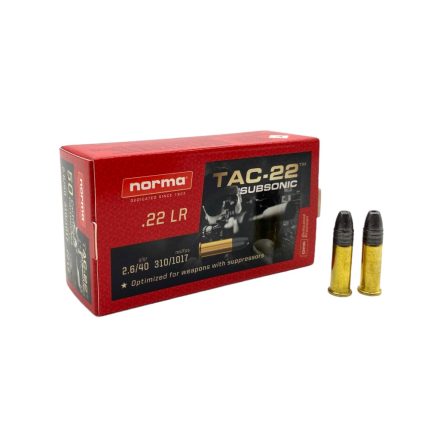 .22 LR Norma Tac-22 Subsonic 2,6g 40gr