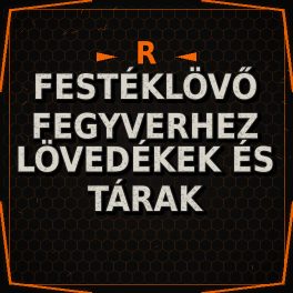 Festéklövő fegyverhez lövedékek és tárak
